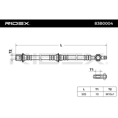 Bremsschlauch RIDEX 83B0004 83B0004 - foto 3