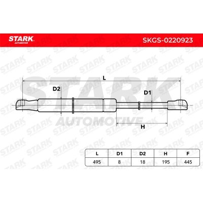 Gasfeder, Koffer-/Laderaum Stark SKGS-0220923 SKGS-0220923 - foto 5