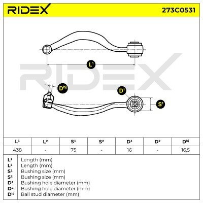 Querlenker RIDEX 273C0531 273C0531 - foto 6