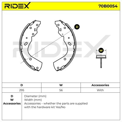 Bremsbeläge Satz RIDEX 70B0054 70B0054 - foto 5