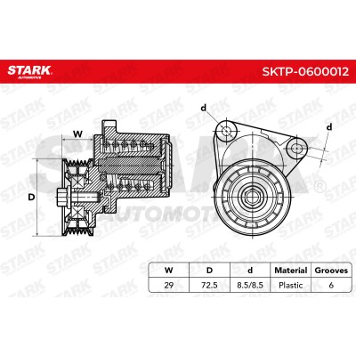 Spannarm Keilrippenriemen Stark SKTP-0600012 SKTP-0600012 - foto 9