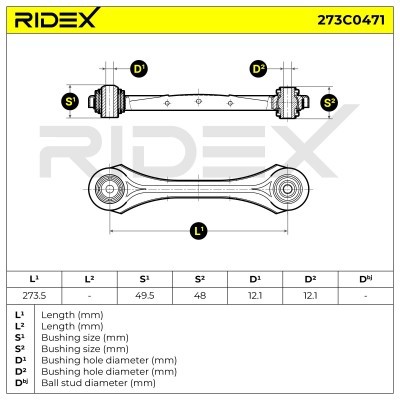 Querlenker RIDEX 273C0471 273C0471 - foto 6
