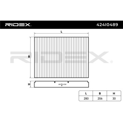 Filter, Innenraumluft RIDEX 424I0489 424I0489 - foto 6
