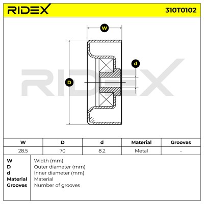 Spannarm Keilrippenriemen RIDEX 310T0102 310T0102 - foto 7