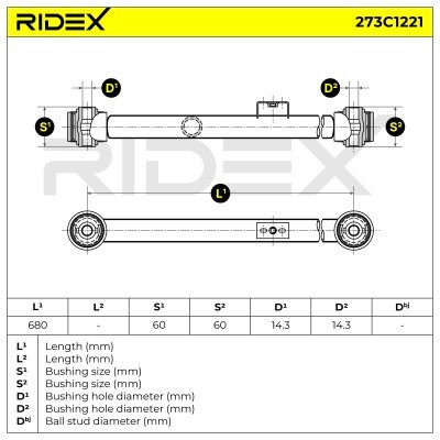 Querlenker RIDEX 273C1221 273C1221 - foto 7