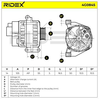 Generator RIDEX 4G0845 4G0845 - foto 6