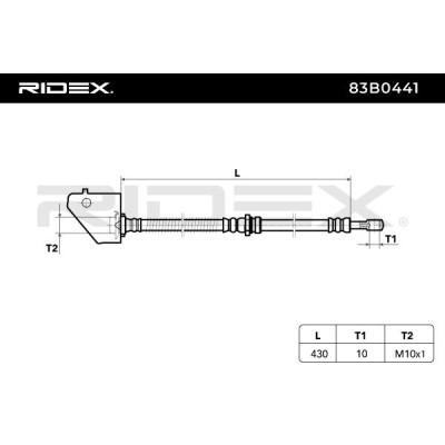 Bremsschlauch RIDEX 83B0441 83B0441 - foto 6
