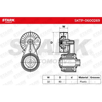Spannarm Keilrippenriemen Stark SKTP-0600269 SKTP-0600269 - foto 6