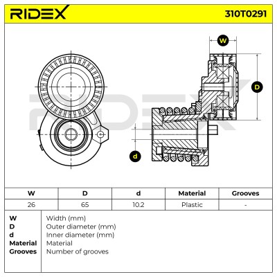 Spannarm Keilrippenriemen RIDEX 310T0291 310T0291 - foto 5