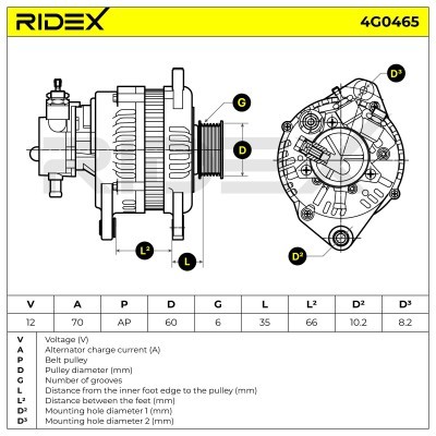 Generator RIDEX 4G0465 4G0465 - foto 5