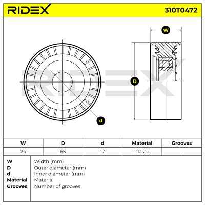 Spannarm Keilrippenriemen RIDEX 310T0472 310T0472 - foto 5