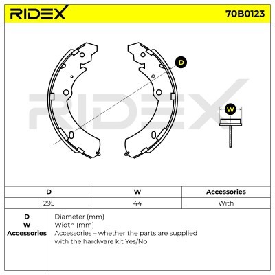 Bremsbeläge Satz RIDEX 70B0123 70B0123 - foto 5