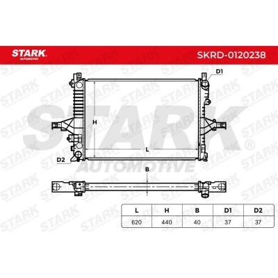 Kühler, Motorkühlung Stark SKRD-0120238 SKRD-0120238 - foto 9