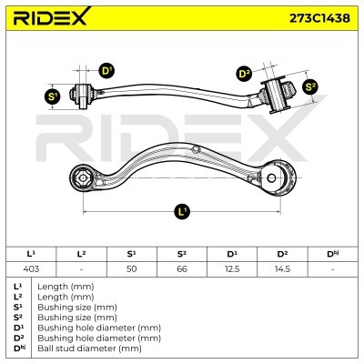 Querlenker RIDEX 273C1438 273C1438 - foto 5