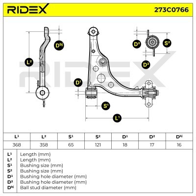 Querlenker RIDEX 273C0766 273C0766 - foto 6