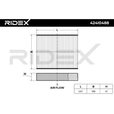 Filter, Innenraumluft RIDEX 424I0488 424I0488 - foto 8
