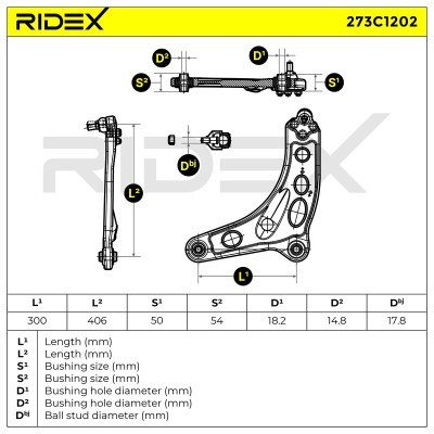 Querlenker RIDEX 273C1202 273C1202 - foto 8