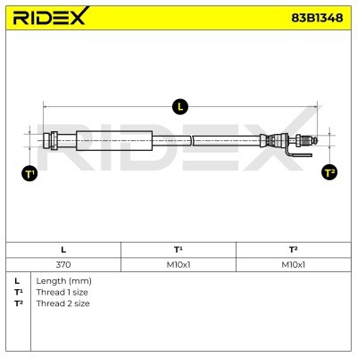 Bremsschlauch RIDEX 83B1348 83B1348 - foto 6