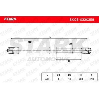 Gasfeder, Koffer-/Laderaum Stark SKGS-0220258 SKGS-0220258 - foto 3