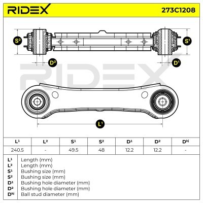 Querlenker RIDEX 273C1208 273C1208 - foto 6