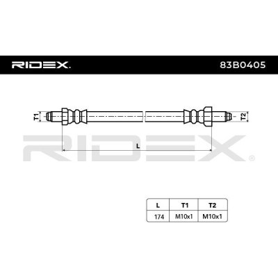 Bremsschlauch RIDEX 83B0405 83B0405 - foto 5