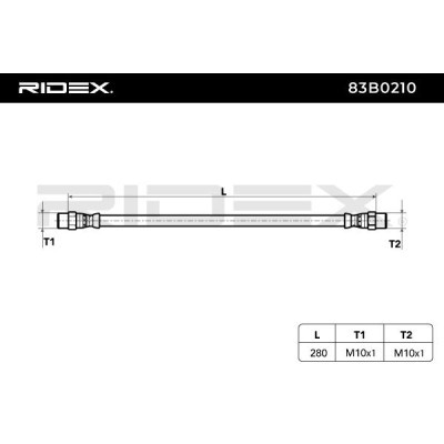 Bremsschlauch RIDEX 83B0210 83B0210 - foto 5
