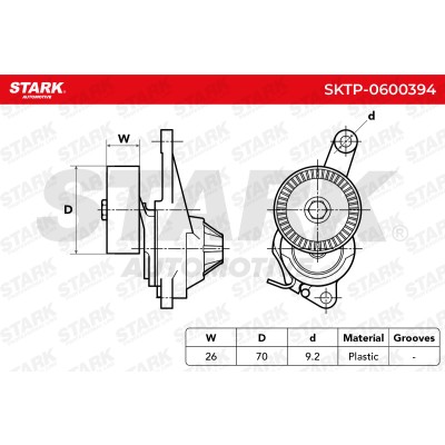 Spannarm Keilrippenriemen Stark SKTP-0600394 SKTP-0600394 - foto 6