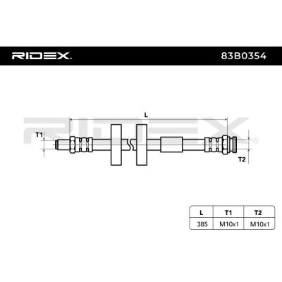 Bremsschlauch RIDEX 83B0354 83B0354 - foto 6