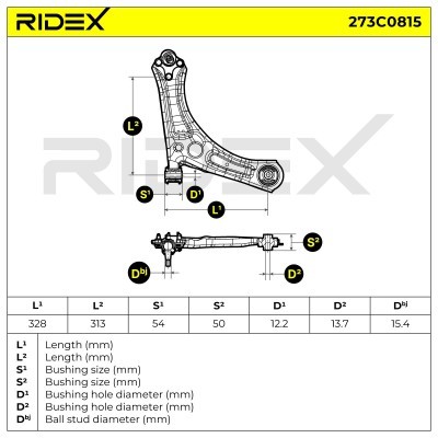 Querlenker RIDEX 273C0815 273C0815 - foto 8