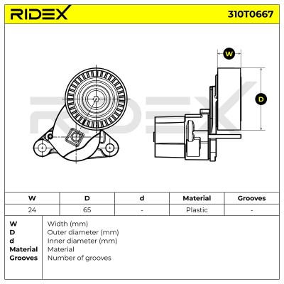 Spannarm Keilrippenriemen RIDEX 310T0667 310T0667 - foto 6