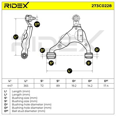 Querlenker RIDEX 273C0228 273C0228 - foto 8