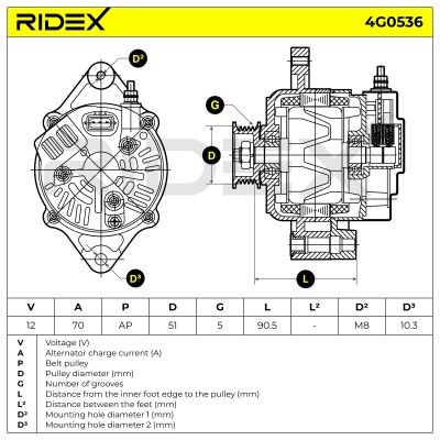 Generator RIDEX 4G0536 4G0536 - foto 6
