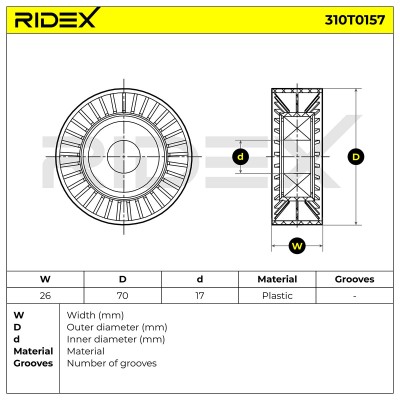 Spannarm Keilrippenriemen RIDEX 310T0157 310T0157 - foto 6