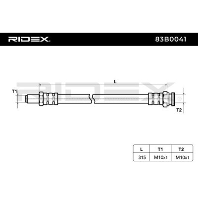 Bremsschlauch RIDEX 83B0041 83B0041 - foto 3