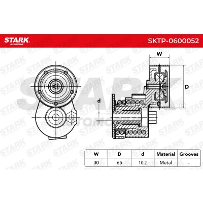 Spannarm Keilrippenriemen Stark SKTP-0600052 SKTP-0600052 - foto 5