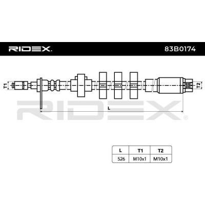 Bremsschlauch RIDEX 83B0074 83B0074 - foto 3