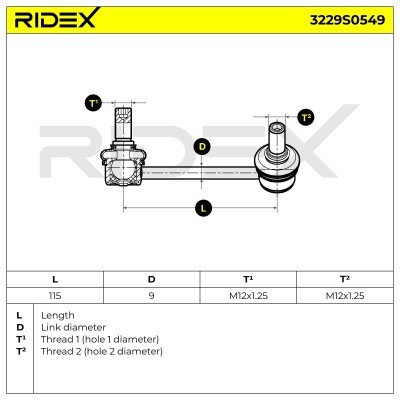 Stabilisator Stange RIDEX 3229S0549 3229S0549 - foto 7