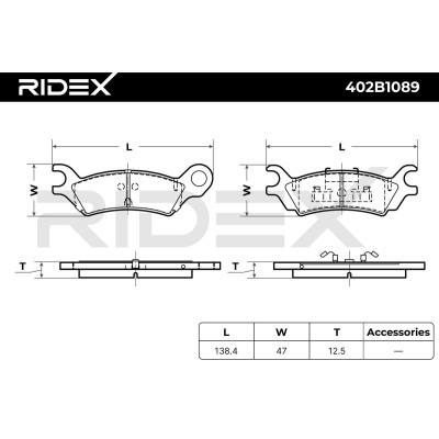 Bremsbeläge Satz RIDEX 402B1089 402B1089 - foto 6