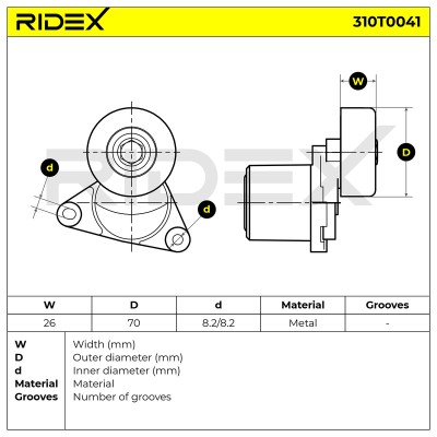 Spannarm Keilrippenriemen RIDEX 310T0041 310T0041 - foto 6