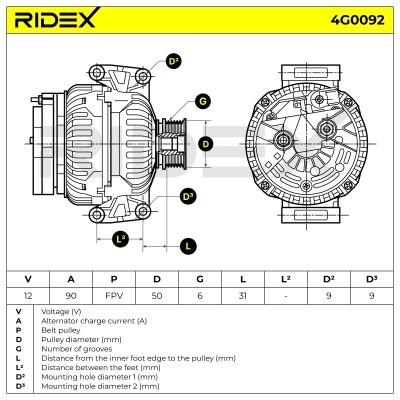 Generator RIDEX 4G0092 4G0092 - foto 6