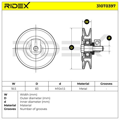 Spannarm Keilrippenriemen RIDEX 310T0397 310T0397 - foto 6