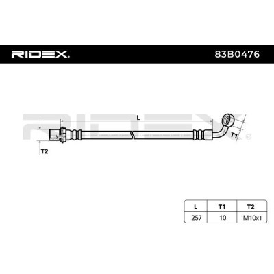 Bremsschlauch RIDEX 83B0476 83B0476 - foto 4