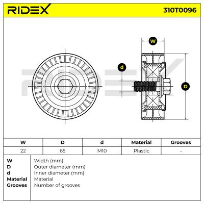 Spannarm Keilrippenriemen RIDEX 310T0096 310T0096 - foto 6