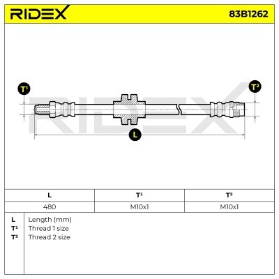 Bremsschlauch RIDEX 83B1262 83B1262 - foto 7