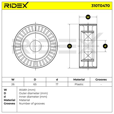 Spannarm Keilrippenriemen RIDEX 310T0470 310T0470 - foto 6