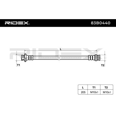 Bremsschlauch RIDEX 83B0440 83B0440 - foto 5