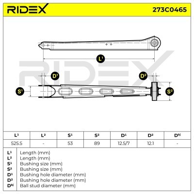Querlenker RIDEX 273C0465 273C0465 - foto 5