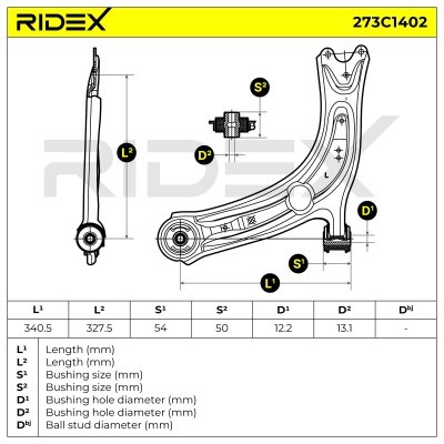 Querlenker RIDEX 273C1402 273C1402 - foto 6