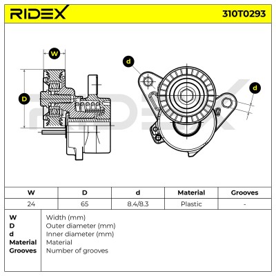 Spannarm Keilrippenriemen RIDEX 310T0293 310T0293 - foto 6