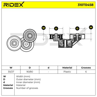 Spannarm Keilrippenriemen RIDEX 310T0458 310T0458 - foto 6